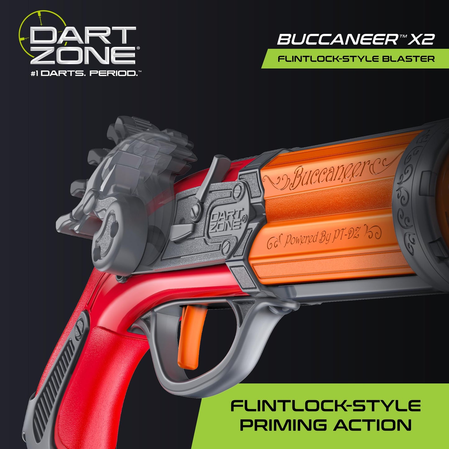 Dart Zone Nitroshot Buccaneer X2 Dart Blasters, 2-Pack, 12 Darts