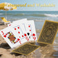 Playing Cards 4 Pack, Plastic Playing Cards Waterproof, 4 Deck of Cards Bulk, Jumbo Large Print Cards for Adults Seniors, Premium Poker Card Set Bulk