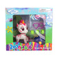 Zoonicorn Aliel Dress-Up Pink, 5in Interactive Figure with Green Shoes