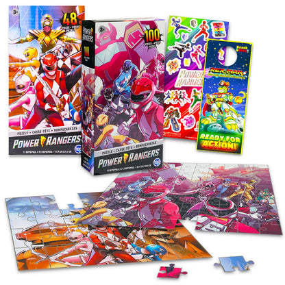 Power Rangers Jigsaw Puzzles for Kids, Ages 4-8 - 2 Pack Bundle
