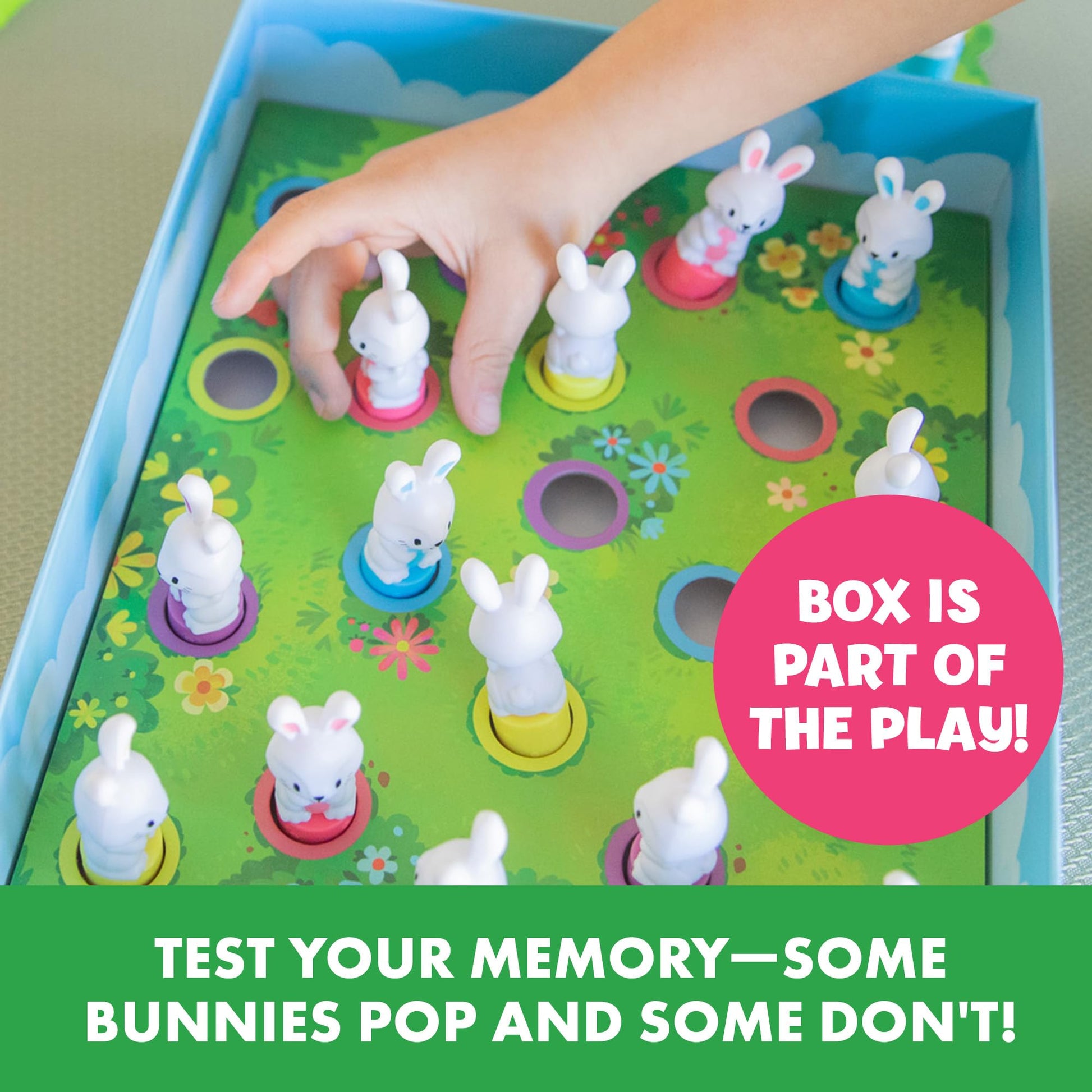 Educational Insights Pop Pop Bunny Hop - Matching Games for Toddlers 3-5, Turn-Taking Kids Games, Preschool Board Game for Kids, Skill-Building