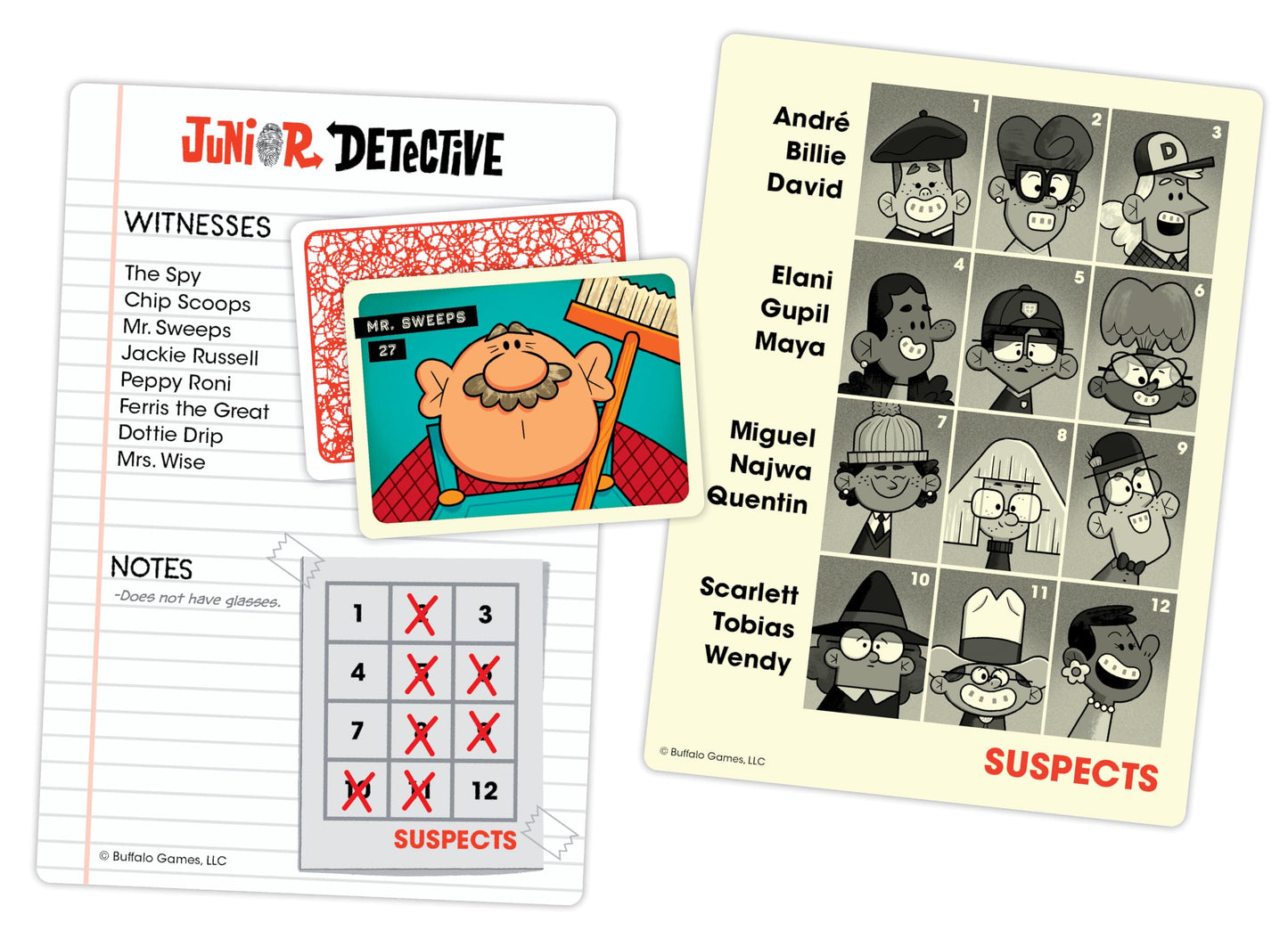 Junior Detective Game by Buffalo Games, Board Games for Kids 6-10, Family Board Games, Mystery Board Game for Kids, Cooperative Detective Game, Fun