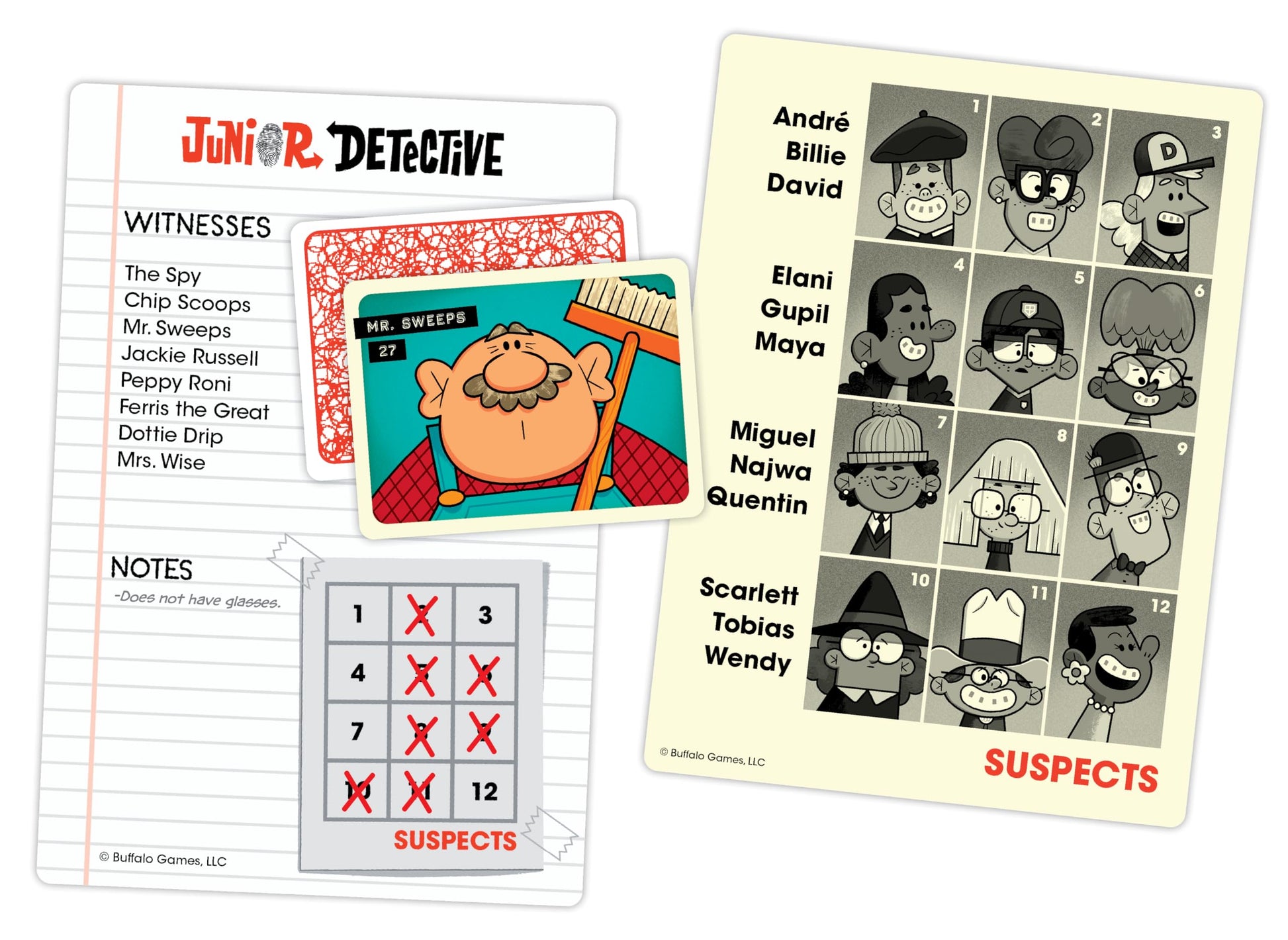 Junior Detective Game by Buffalo Games, Board Games for Kids 6-10, Family Board Games, Mystery Board Game for Kids, Cooperative Detective Game, Fun