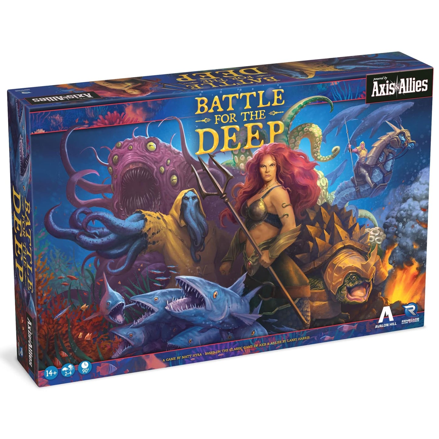 Renegade Game Studios Battle for The Deep Strategy Board Game, Axis & Allies, 2v2 Team-Based Tabletop Miniature Warfare