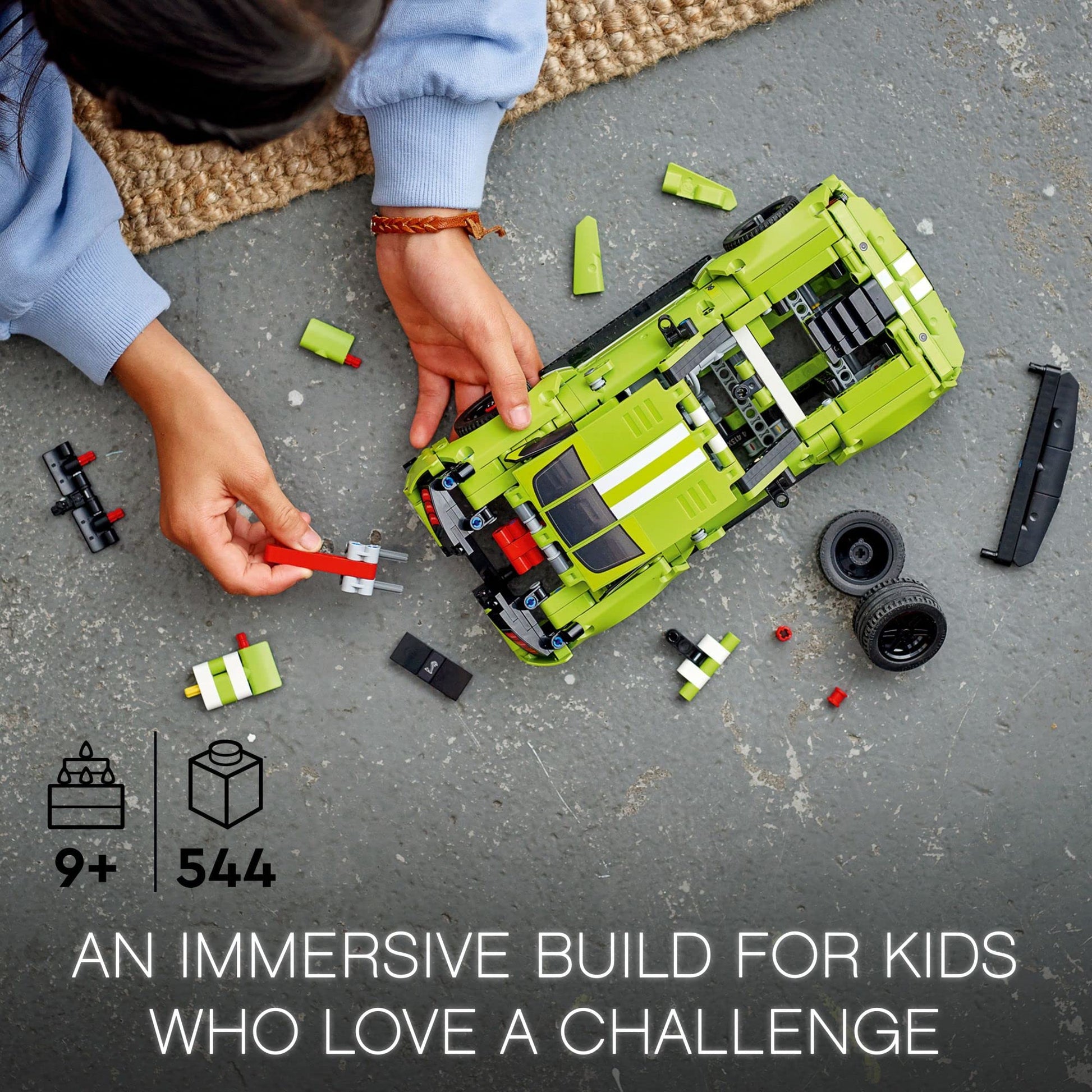 LEGO Technic Ford Mustang Shelby GT500 Toy Car - Building Toy for Boys & Girls, Ages 9+ Years - Pull Back Car W/AR App for Pretend Play - Gift Ideas