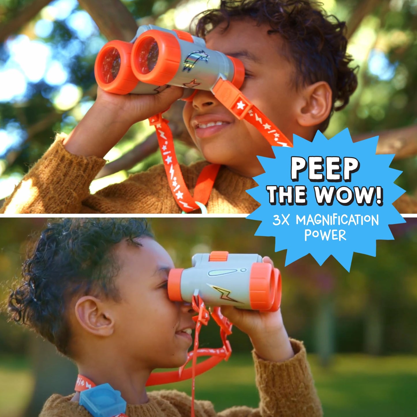 Wow in The World Kids’ Binoculars & Nature Explorer KIT | Look Far, Nature Scavenger Hunt, Specimen Box, Companion Audio Content, Bonus Reusable