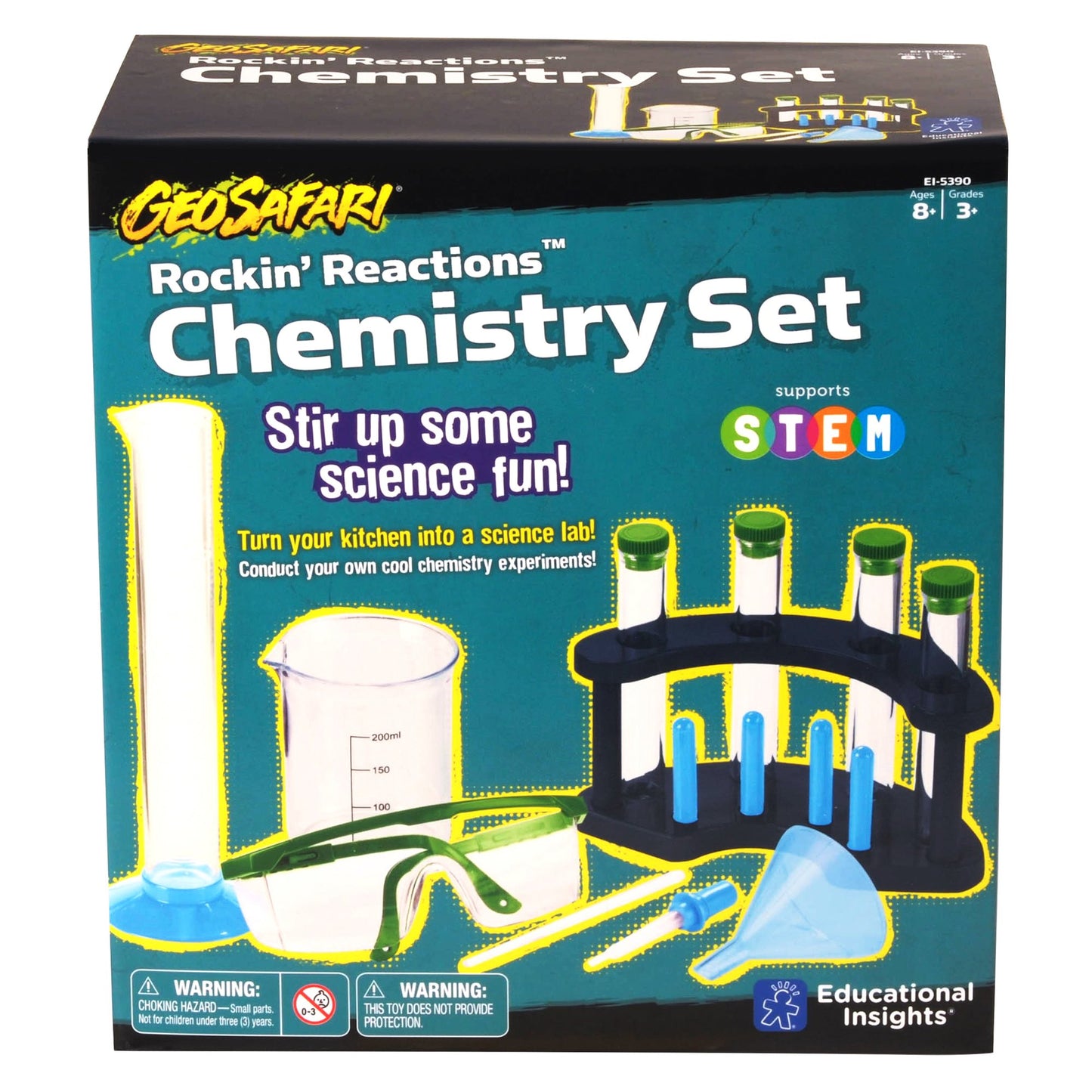 Educational Insights Geosafari Rockin' Reactions Chemistry Set