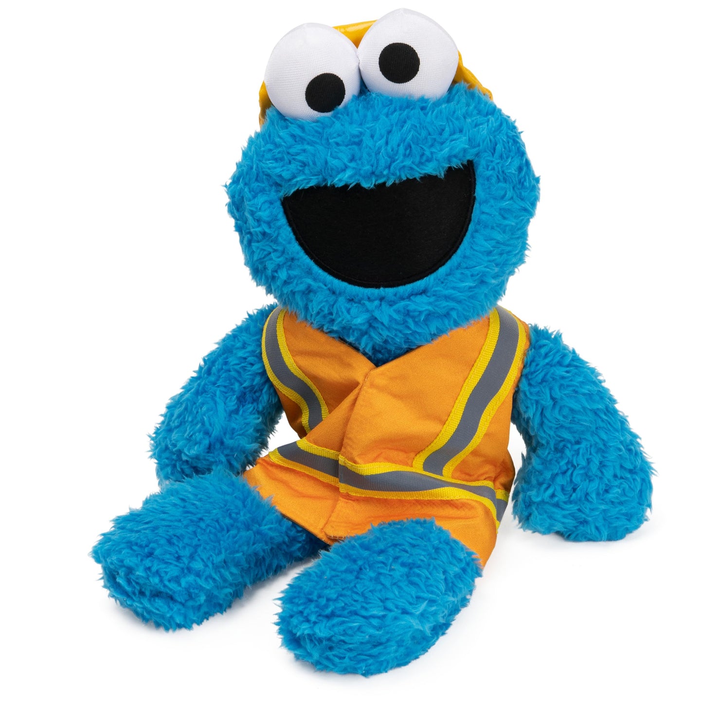 GUND Sesame Street Construction Worker Cookie Monster Take Along 13” Plush