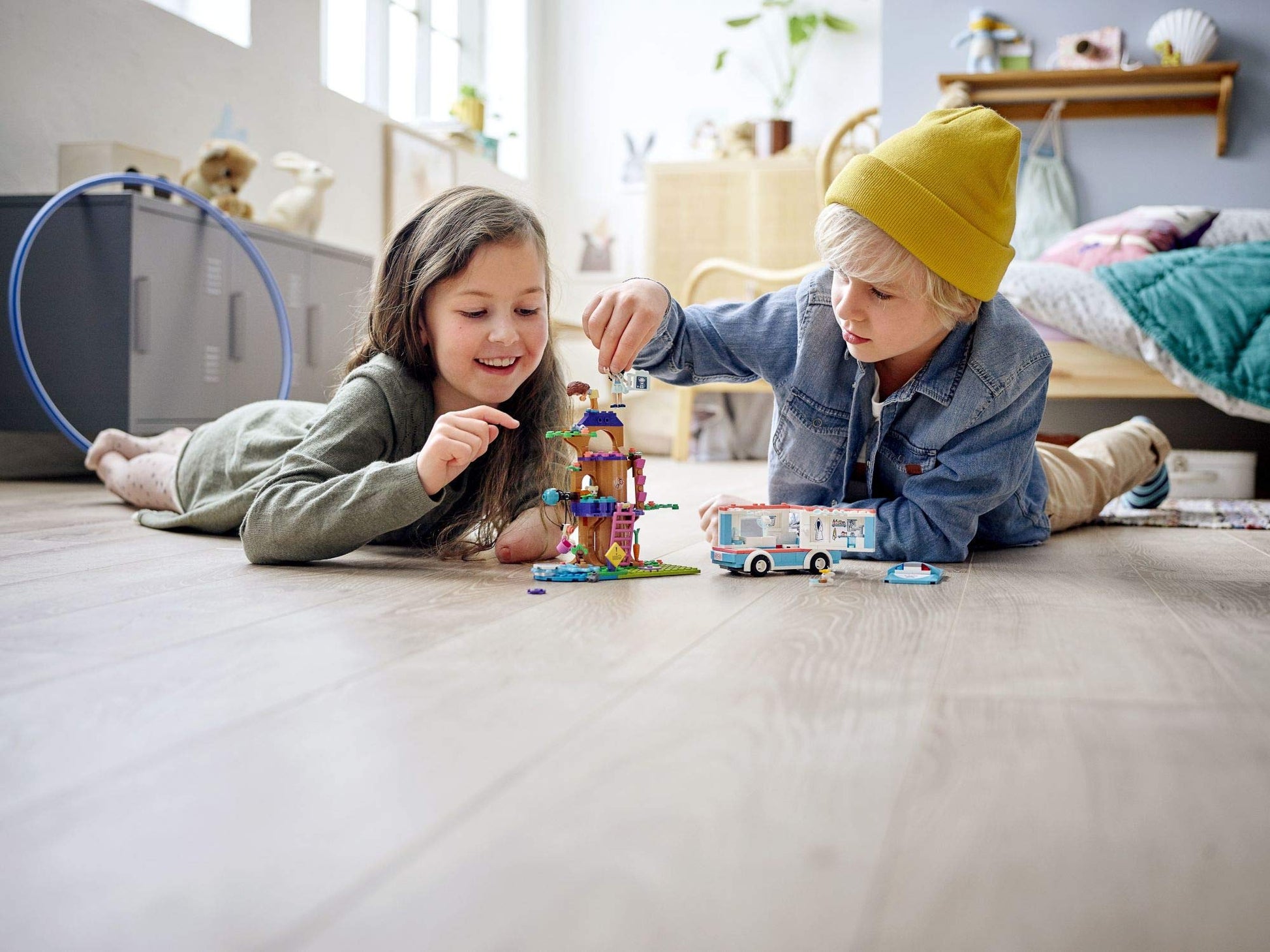 LEGO Friends Vet Clinic Ambulance 41445 Building Kit; Collectible Toy with Ambulance, Rabbit and Kitten Toys, Children’s Vet Kit and Olivia and Emma