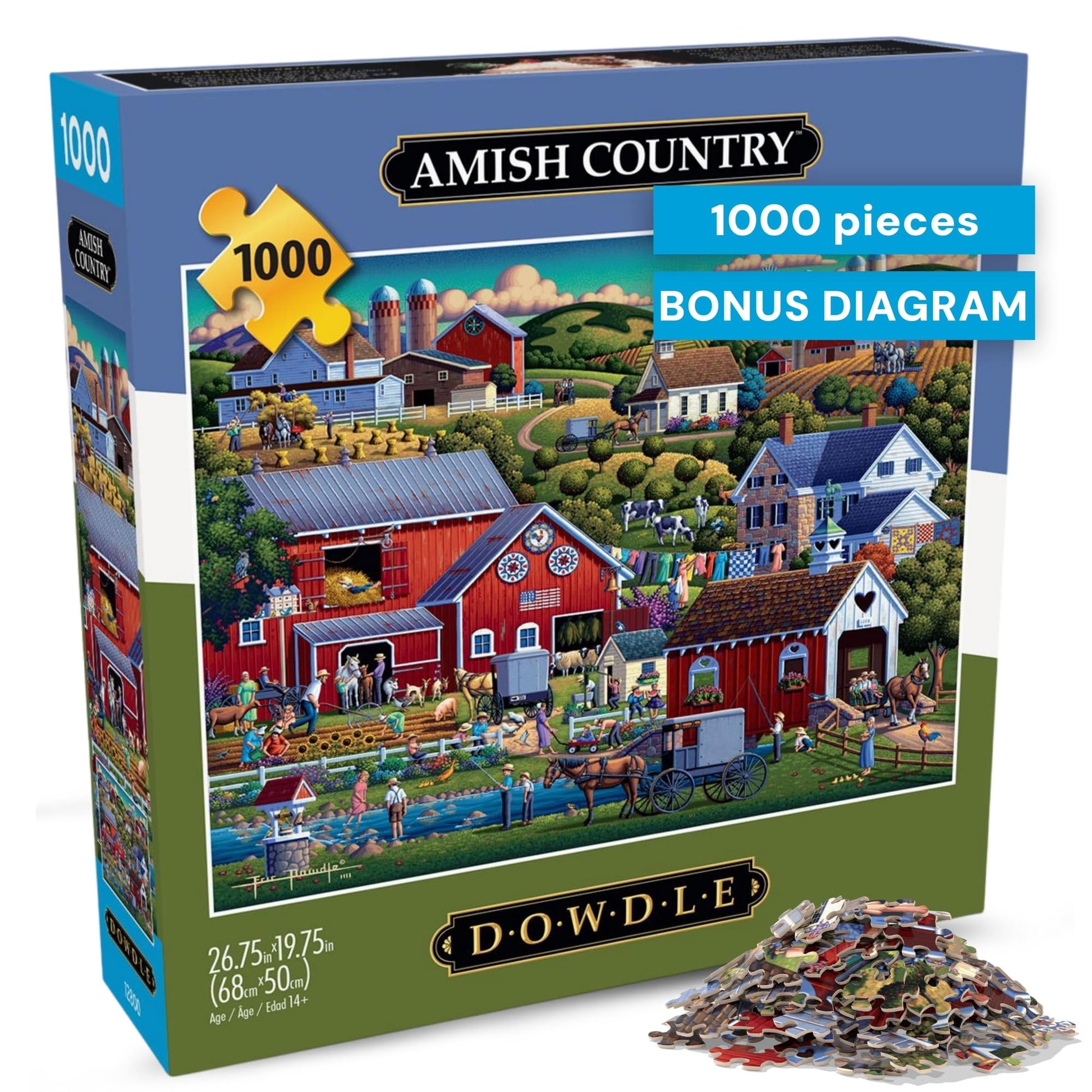 Buffalo Games - Eric Dowdle Amish Country - 1000 Piece Puzzle for Adults