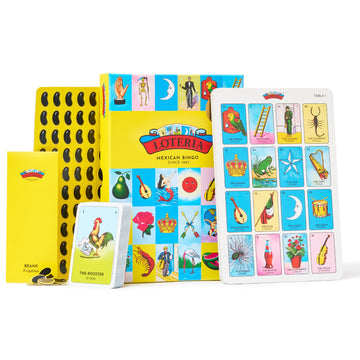 Loteria Bilingual Game - Classic Mexican Bingo with English & Spanish Riddles, Remastered Art & Reversible Boards, Educational Family Game for Kids