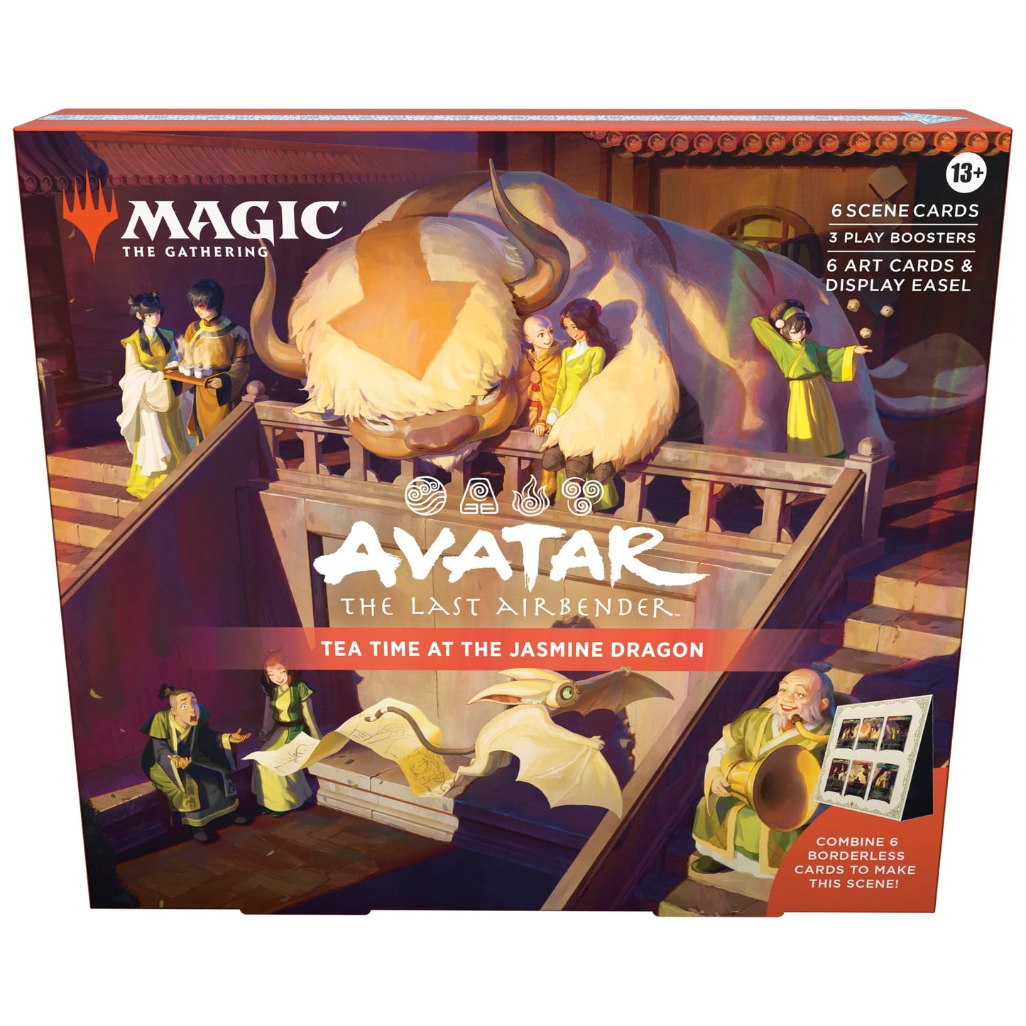 Magic: The Gathering | Avatar: The Last Airbender Scene Box 2 - Tea Time at the Jasmine Dragon | 6 Foil Borderless Scene Cards, 6 Art Cards, 3 Play