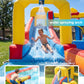 Whubefy18Ft Big Inflatable Water Slide Bounce House for Kids Backyard, 13-in-1 Large Waterslide Water Park Bouncy Castle with Extension Lawn Slip