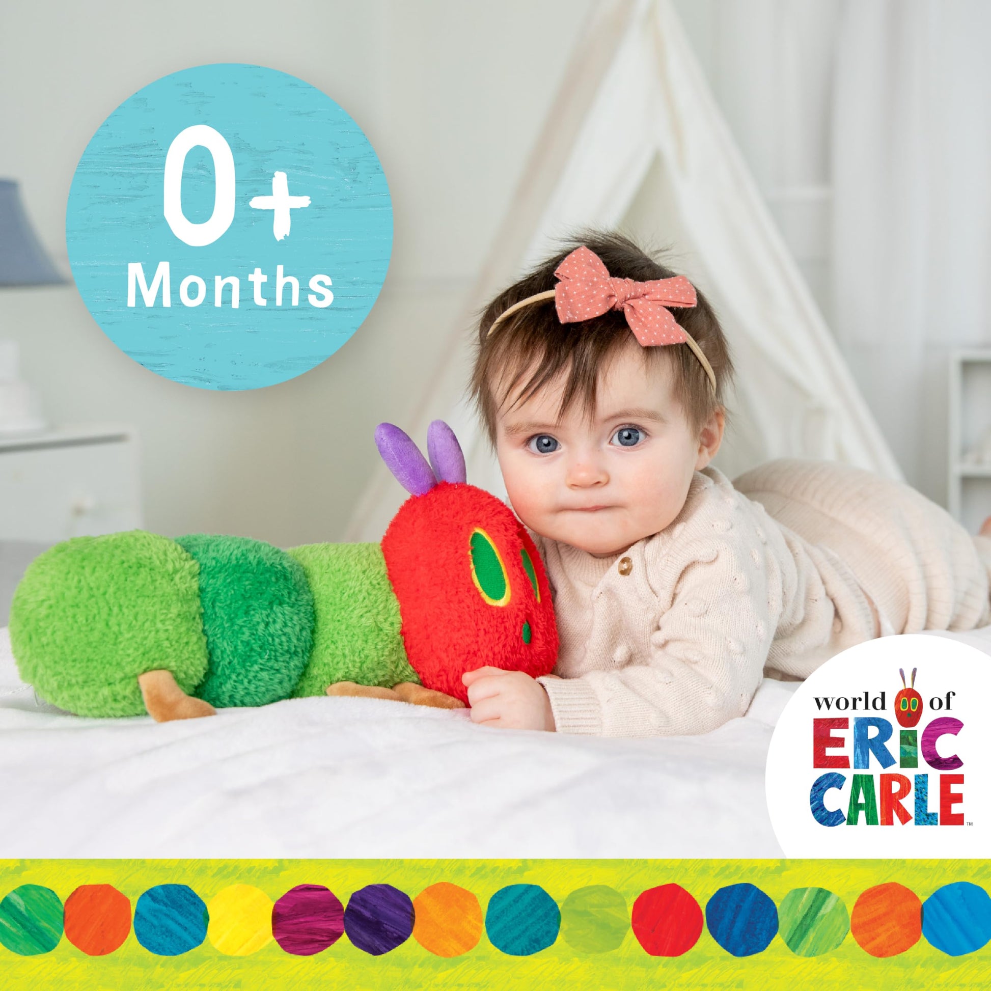 Eric Carle Very Hungry Caterpillar Extra Soft Plush Stuffed Animal Toy for Baby and Toddler Boys and Girls - 12 Inch Plush