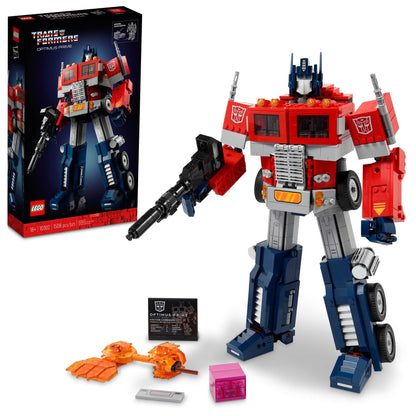 LEGO Icons Optimus Prime 10302 Transformers Figure Set, Collectible Transforming 2-in-1 Robot and Truck Model Building Kit for Adults, Perfect for