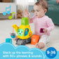 Fisher-Price Baby & Toddler Learning Toy Count & Stack Crane with Blocks, Lights, Music & Sounds for Infants Ages 9+ Months, English, UK + French +
