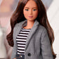 Barbie Signature @BarbieStyle Fashion Doll & Clothing Set, Curvy Brunette with 2 Tops, Skirt, Pants, Coat, Jacket, 2 Pairs of Shoes & Accessories