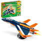 LEGO Creator 3 in 1 Supersonic Jet Plane Toy Set, Transforms from Plane to Helicopter to Speed Boat Toy, Buildable Vehicle Models for Kids, Boys