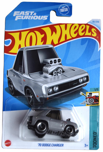 Hot Wheels '70 Dodge Charger, Tooned 1/5 [Silver] Fast & Furious 161/250