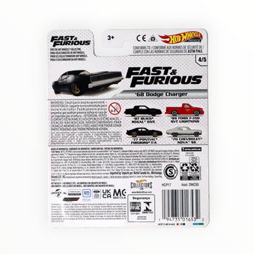 Hot Wheels '68 Dodge Charger, Fast & Furious 4/5