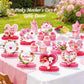9 Pcs Floral Mother Birthday Table Centerpieces Pink, Floral Mother Party Table Decorations for Party, Best Mom Ever Honeycomb Party Supplies Kit