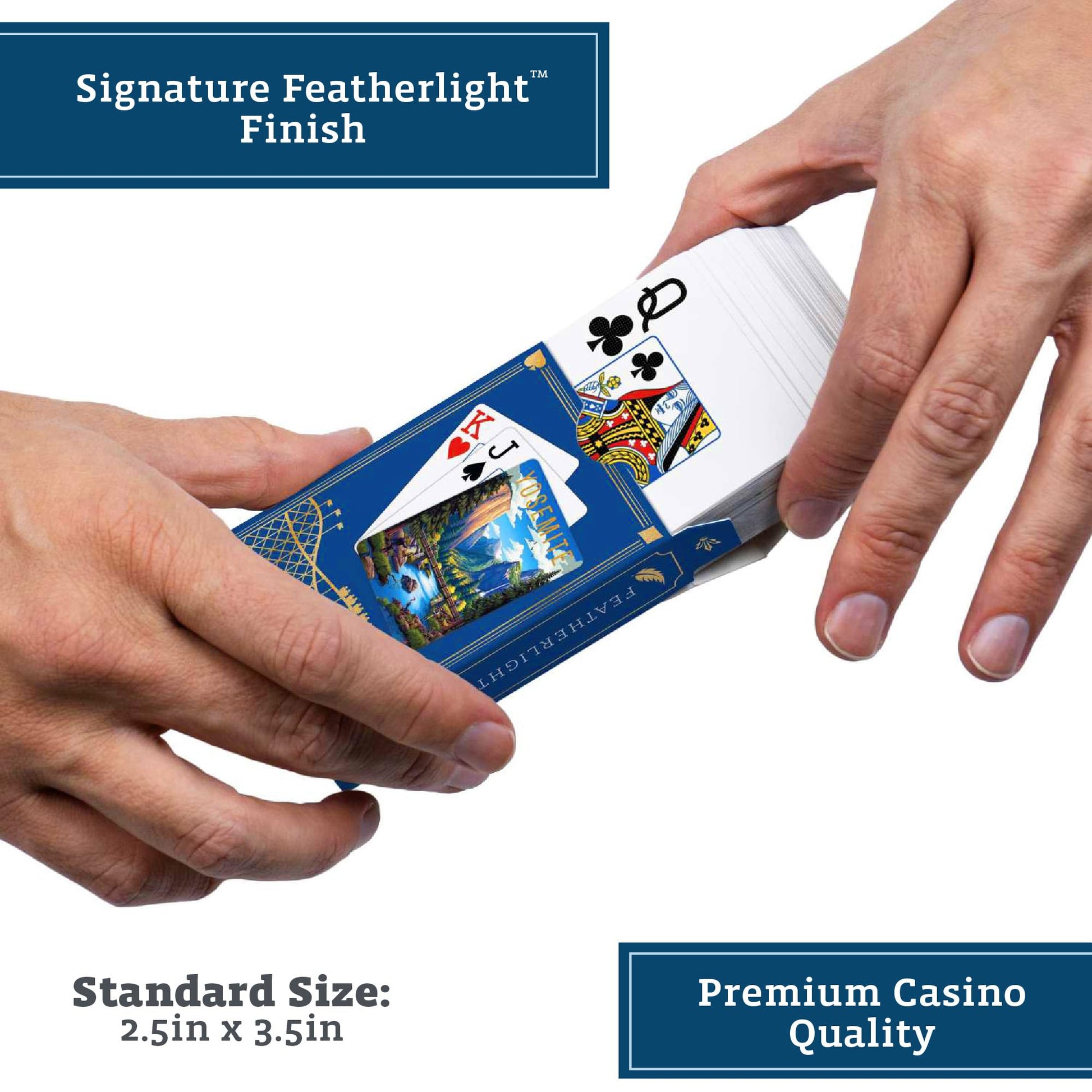 Boardwalk Puzzles Premium Featherlight Unique Playing Cards, Fun Themed Deck for Home and Travel | Yosemite National Park