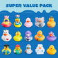 JOYIN 30 Pcs Rubber Ducks, Random Assortment Ducks Bulk with Mesh Carry Bag, Mini Rubber Duckies for Baby Bath Toys, Kids Toddler Summer Pool Toys