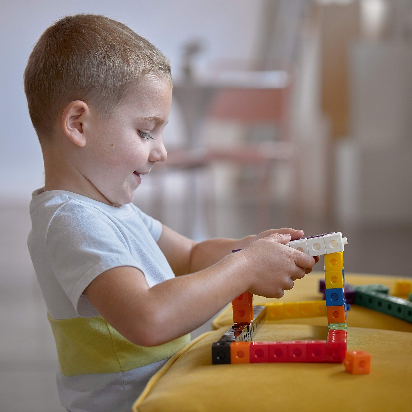 edxeducation Linking Cubes, Set of 100, Counting Cubes, Color Sorting Toys