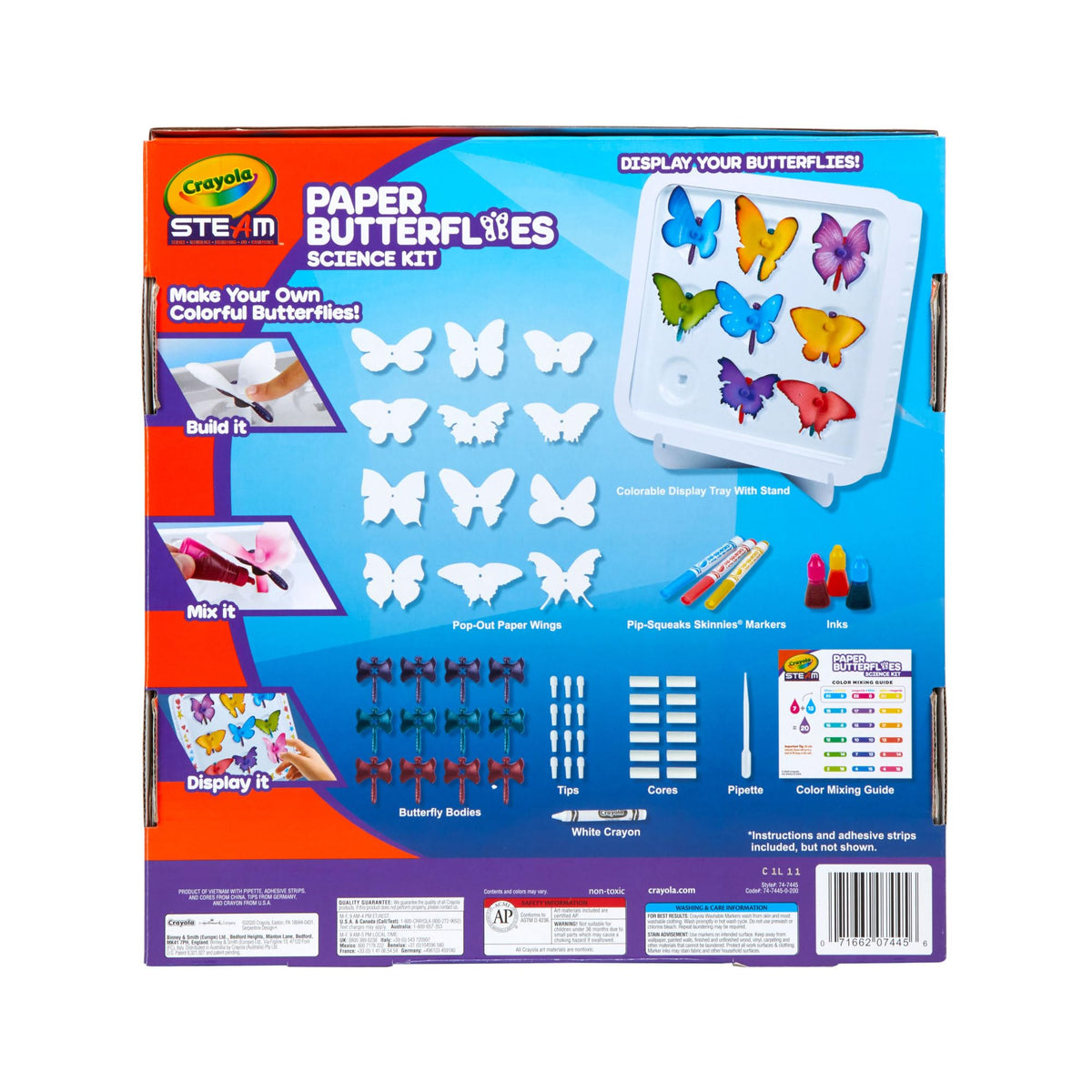 Crayola Paper Butterfly Science Kit, STEAM Toy, Gift for Kids, Ages 7, 8, 9, 10