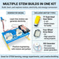 STEM Kit for Kids Ages 8-14, Build 7 Models, Solar & Motor Science Kit