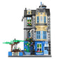 General Jim's Victorian Townhouse & Garden Coffee Shop Building Block Set, 2313 Pieces, 3-Story Modular City Building Model, Blue and Yellow