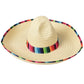 GiftExpress Mexican Sombrero Hat Child Size with Serape Trim, Straw Sombrero for Cinco de Mayo, Mexican Party and Fiesta
