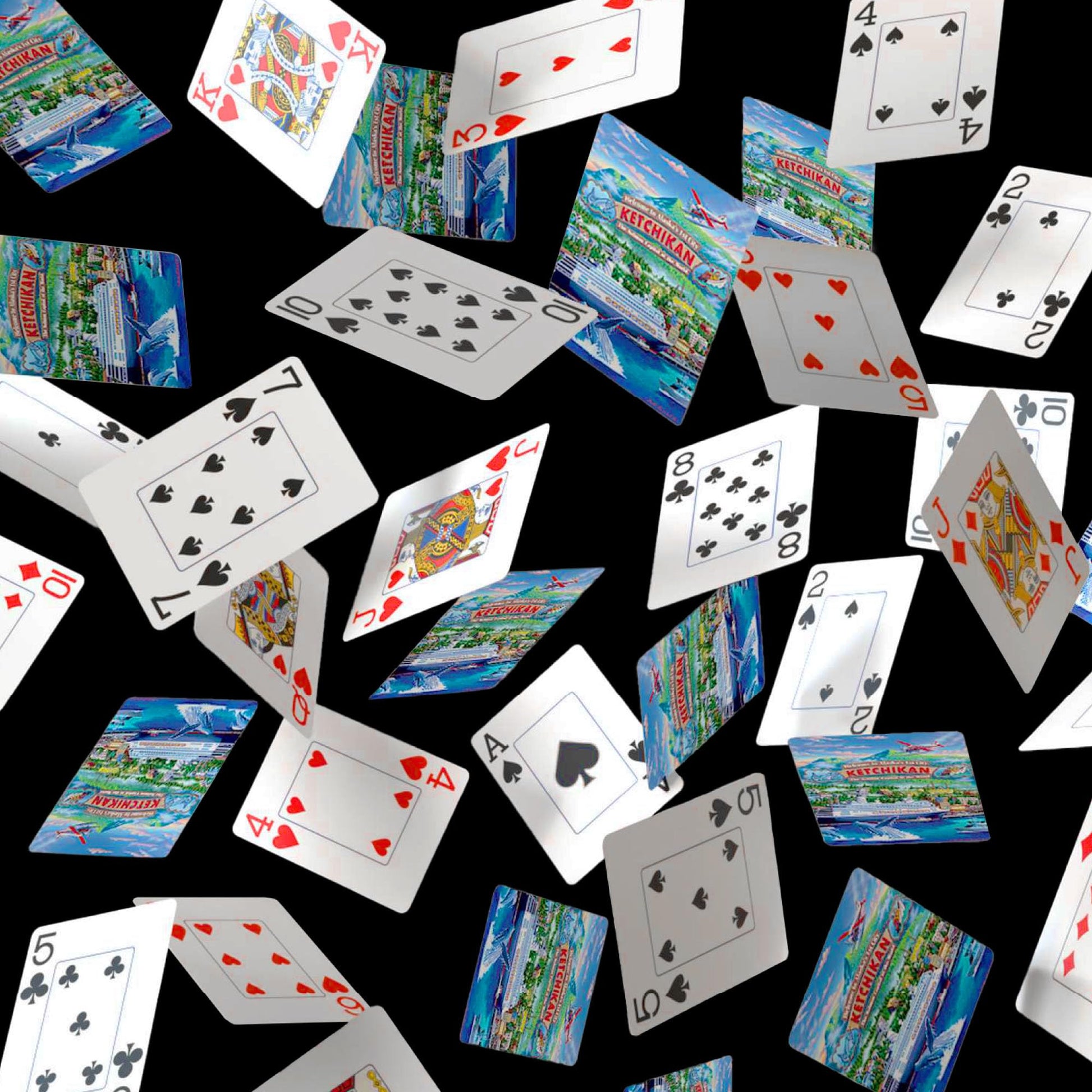 Boardwalk Puzzles Premium Featherlight Unique Playing Cards, Fun Themed Deck for Home and Travel | Ketchikan
