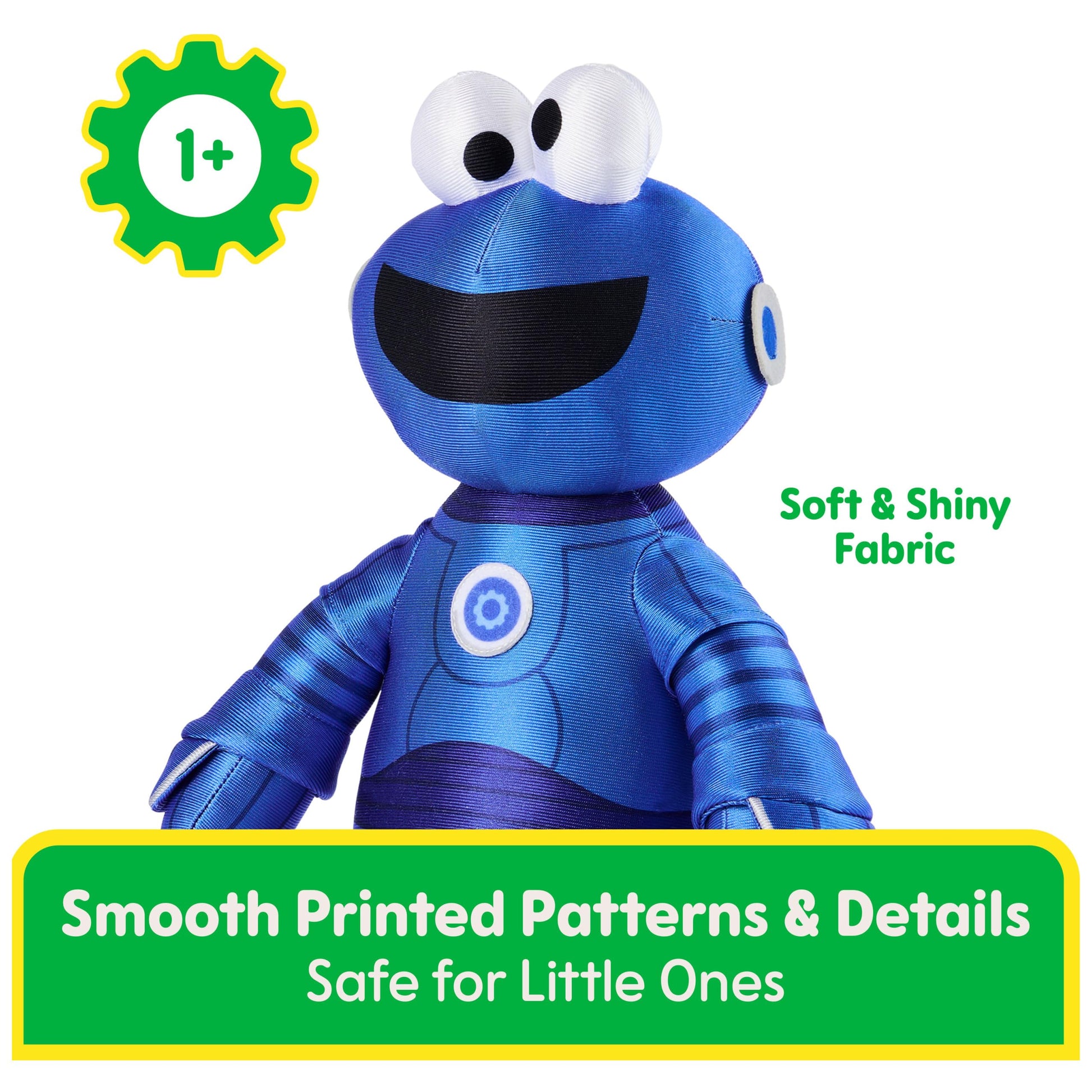 GUND Sesame Street Mecha Builder Cookie Monster 14" Plush; Ages 1+