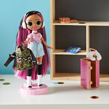 L.O.L. Surprise! OMG World Travel™ City Babe Fashion Doll with 15 Surprises Including Outfit, Travel Accessories and Reusable Playset - for Girls Ages