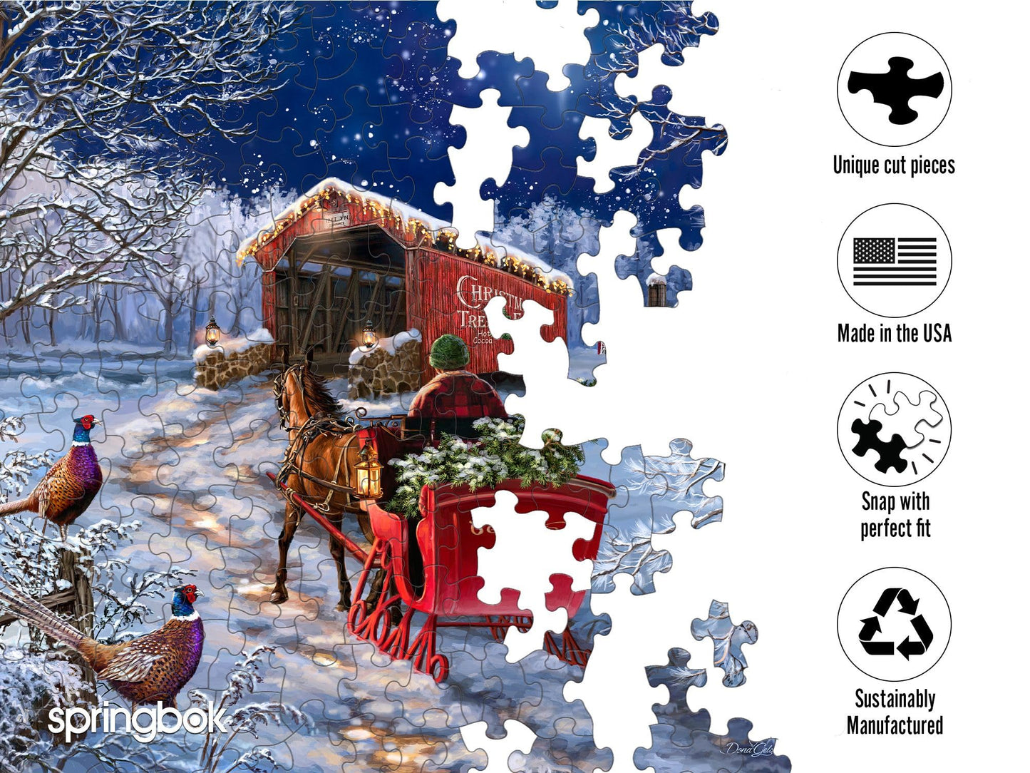 Springbok Starry Winter Night 1000 Piece Jigsaw Puzzle for Adults