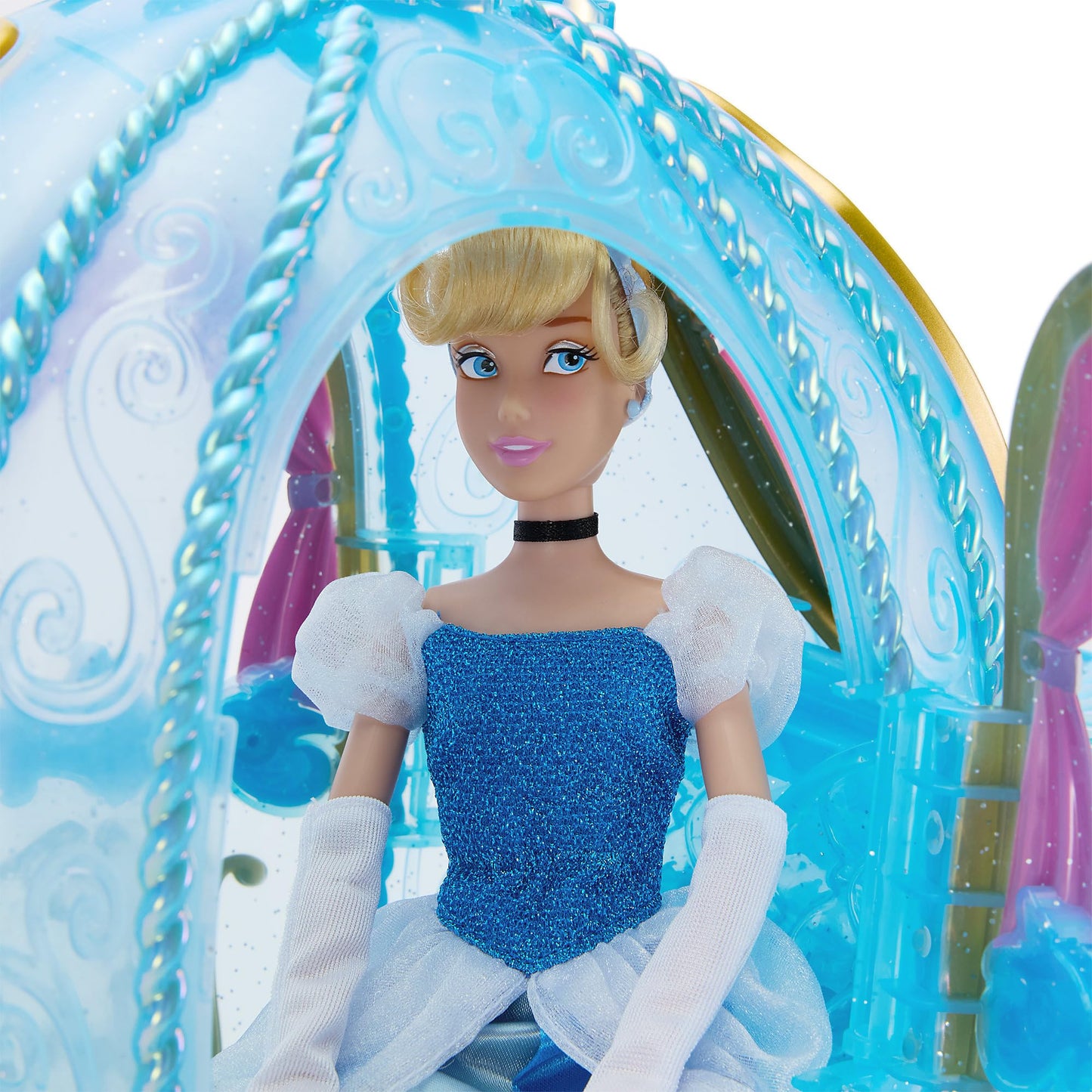 Disney Store Official Cinderella Doll Deluxe Gift Set with Horse that Walks & Light-Up Glittering Pumpkin Carriage - Perfect Disney Princess & Horse