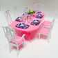 My Fancy Life Dollhouse Furniture, Dining Room Play Set with Table, Chairs and Tableware