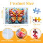 1000 Piece Puzzle for Adults Butterfly Noctilucous Jigsaw Puzzles - Challenging 3D Puzzles Stunning Flower Art Wall Decor, Gift for Adult Puzzle