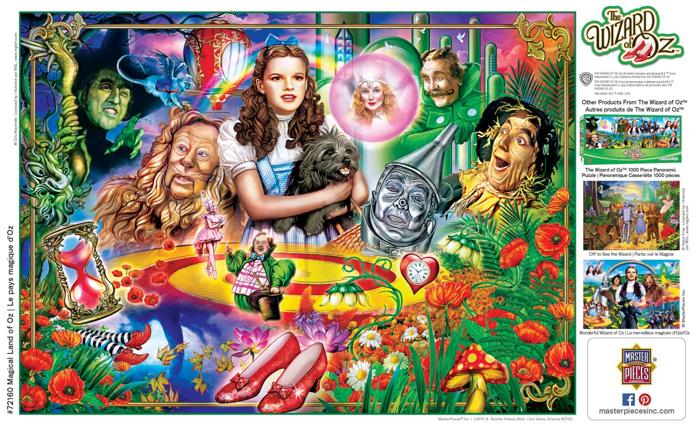 MasterPieces 1000 Piece Jigsaw Puzzle - Wizard Dorothy's Magical Land of Oz - Fun for Adults, Family, Or Youth - 19.25"x26.75"
