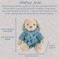 MON AMI Harlow Bathtime Bunny 14-Inch Stuffed Rabbit, Soft Plush Toy