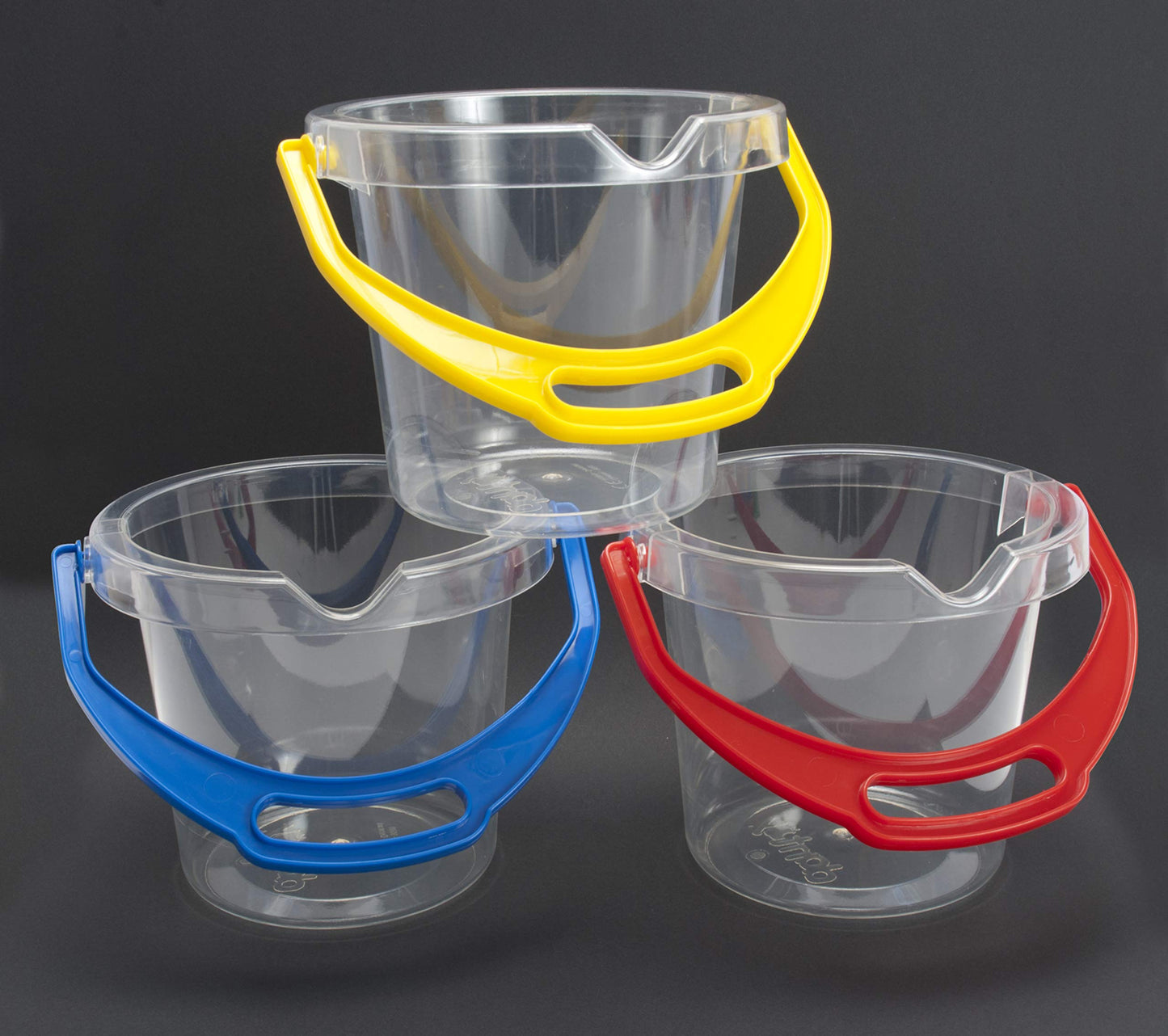 Phthalate and PVC Free Clear Sand Bucket (Assorted Colors)