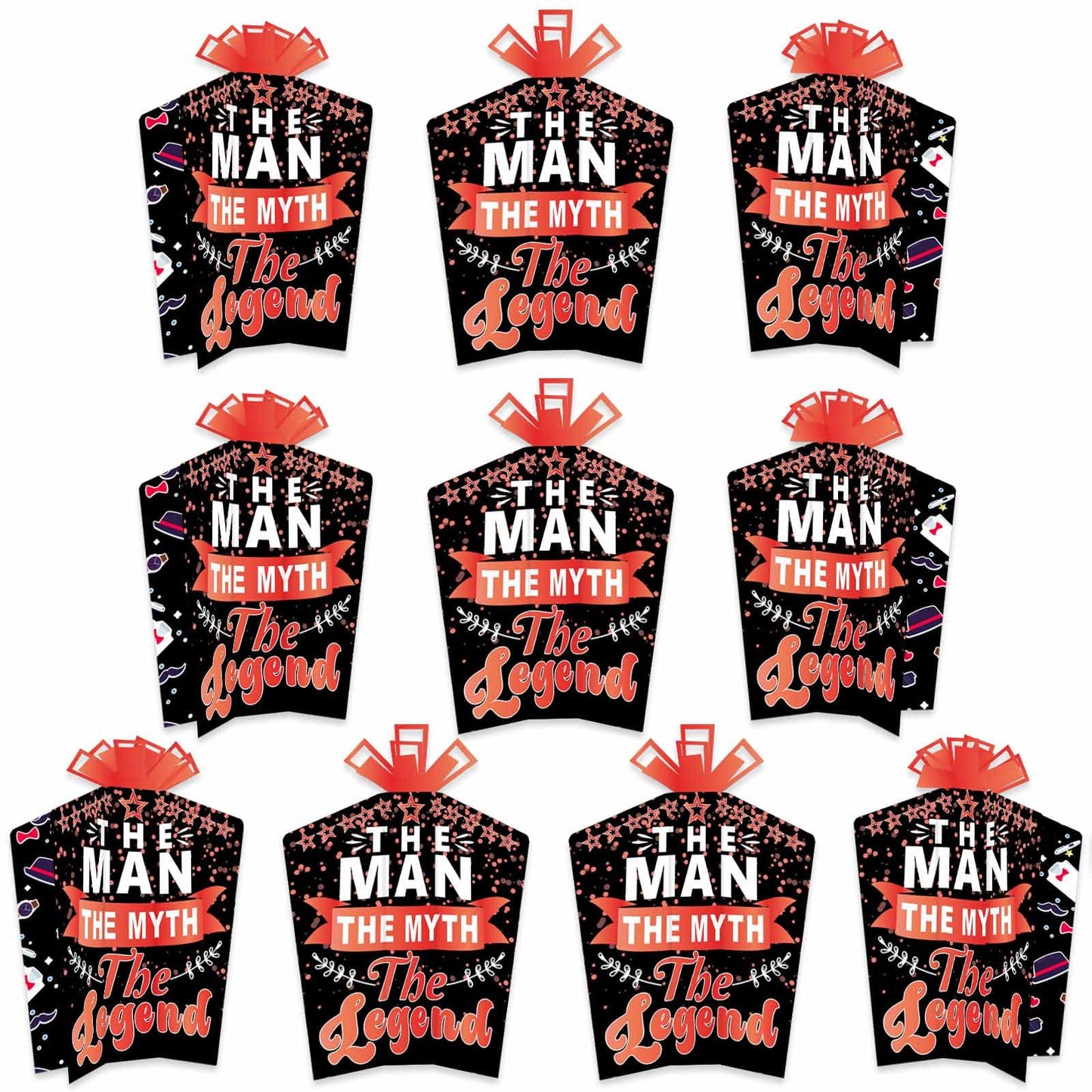 The Man The Myth The Legend Table Centerpieces Red and Black Table Decorations Dad Birthday Theme Decor for Husband Father Man Father’s Day