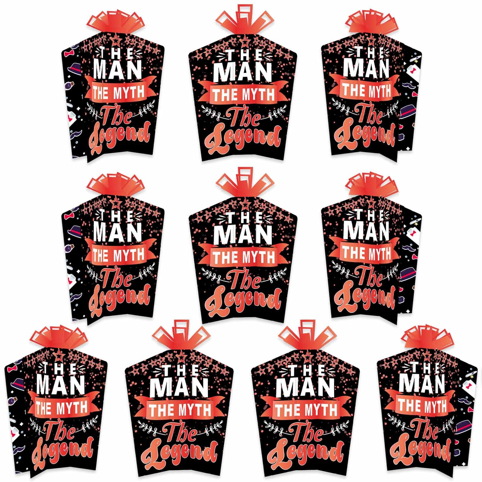 The Man The Myth The Legend Table Centerpieces Red and Black Table Decorations Dad Birthday Theme Decor for Husband Father Man Father’s Day