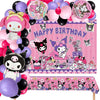 Purple Birthday Party Supplies, Kawaii Party Decorations