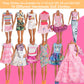 ZTWEDEN 90Pcs Doll Clothes and Accessories for 11.5 Inch Girl Dolls Set Contain 10 Different Handmade Party Grown Outfits, 1 Handmade Wedding Dress, 1