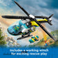LEGO City Emergency Rescue Helicopter, Toy Aircraft Playset for Kids, Fun Gift for Boys and Girls Aged 6 Plus, Hiker, Rescuer, and Pilot Minifigures