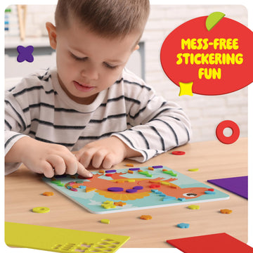 Dan&Darci Foam Sticker Art Craft for Kids - Toddler Arts & Crafts for Ages 3-5 - Boys 4-6 Birthday Gift - DIY Kid Activities Ages 3 4 5 6 Years - 4