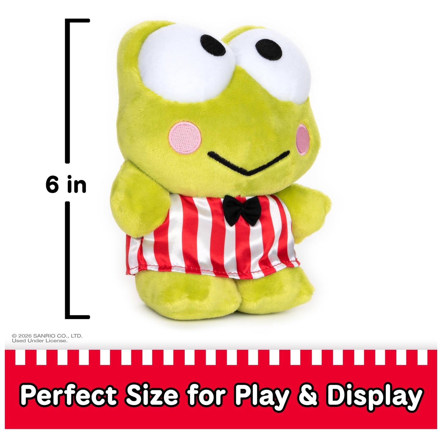 GUND Sanrio Keroppi Plush, Premium Stuffed Animal for Ages 1 and Up, Green, 6”