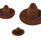 CalCastle Craft 12pcs Mini Cowboy Hat Western Wedding Favors Decoration 2" Brown